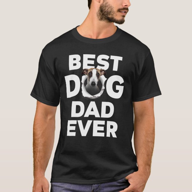 Best Dog Dad Ever Whippet T-Shirt (Front)