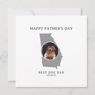 Best Dog Dad Georgia Photo Father’s Day  Holiday Card