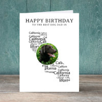 Best Dog Dad in California Photo Birthday