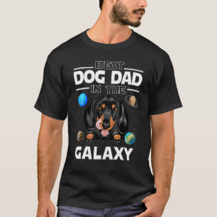 Best Dog Dad In The Galaxy Dachshund Puppy Dogs T-Shirt