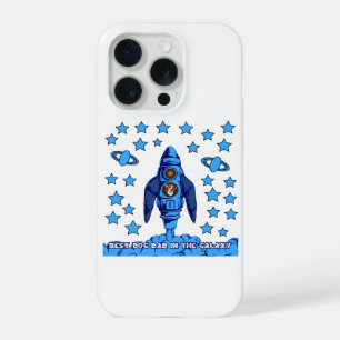 Best Dog Dad In The Galaxy Space Rocket Funny Gift iPhone 15 Pro Case