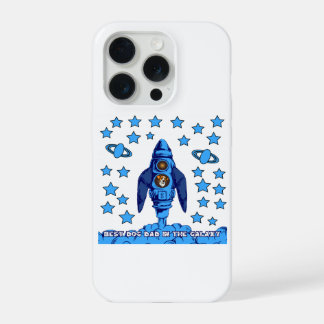 Best Dog Dad In The Galaxy Space Rocket Funny Gift iPhone 15 Pro Case