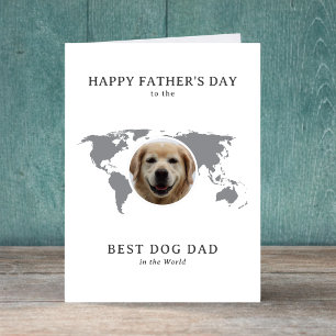 Best Dog Dad in the World Father's Day Photo Holiday Card