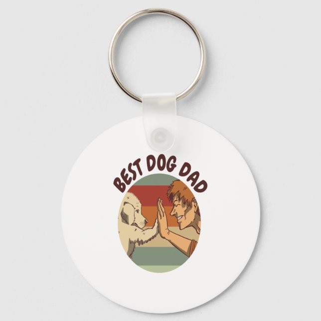 Best Dog Dad  Key Ring (Front)