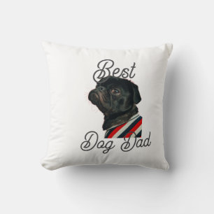 Best dog dad parents grandparents photo pet gray n cushion