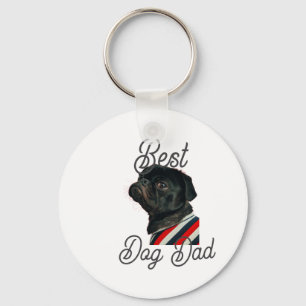Best dog dad parents grandparents photo pet gray n key ring
