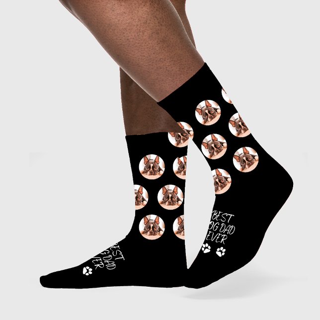 BEST DOG DAD Personalised French Dulldog Socks (Creator Uploaded)