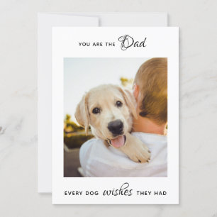 Best Dog Dad Personalised Pet Photo Father's Day Holiday Card