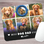 Best Dog Dad Pet Photo Mouse Pad<br><div class="desc">Personalised "Best Dog Mum Ever" 6 Photo Collage Mouse Pad. Celebrate her love and devotion to her furry friends with this custom mouse pad, designed to add a personal and practical touch to her workspace. "Best Dog Mum Ever" is elegantly displayed at the top in black text, creating a simple...</div>