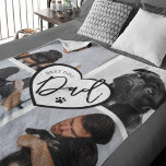 Best Dog Dad | Photo Collage Fleece Blanket<br><div class="desc">This gorgeous photo collage dog Dad blanket,  is perfect for Fathers day and birthdays. The blanket features 4 of your favourite photos,  a heart and the template text 'BEST DOG DAD'. All font styles and colours can be changed by clicking on the customise further link after personalising.</div>