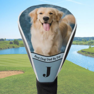 Best dog dad photo template golfer gift custom golf head cover