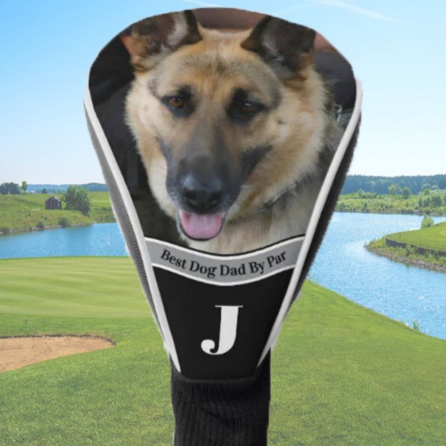 Best dog dad photo template golfer gift custom golf head cover (Creator Uploaded)