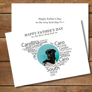 Best Dog Dad South Carolina  Father’s Day Photo Holiday Card