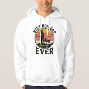Best Dog Dad Vintage Sunset Vector Design_1 Hoodie