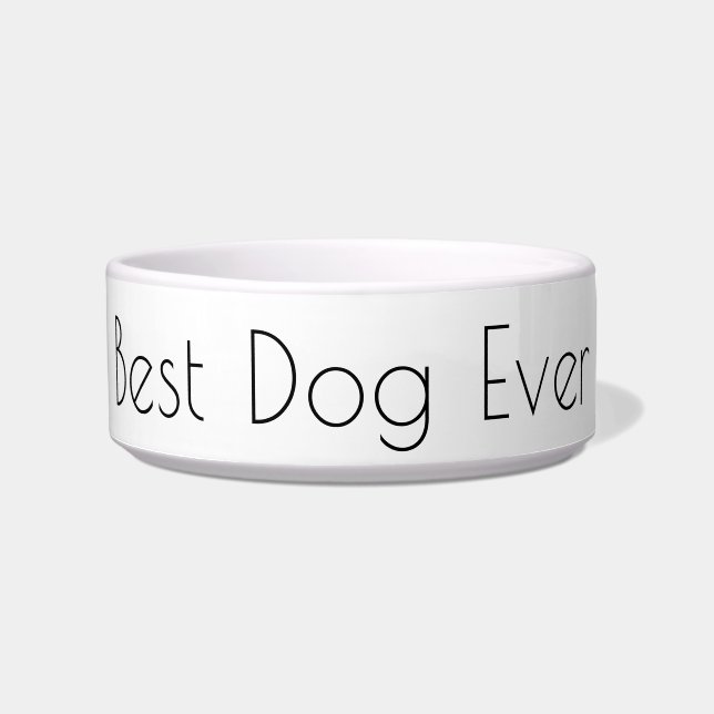 Best Dog Ever Gifts for Dogs Christmas White Black Bowl (Front)