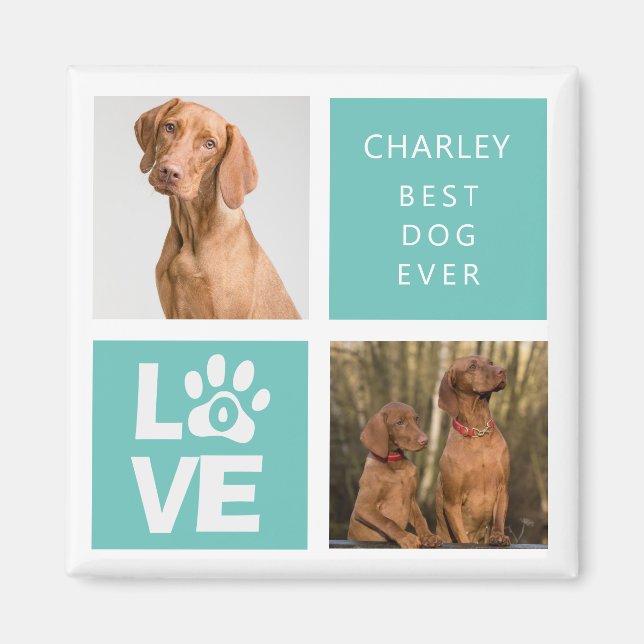 Best Dog Ever | Personalised Photo Magnet (Front)
