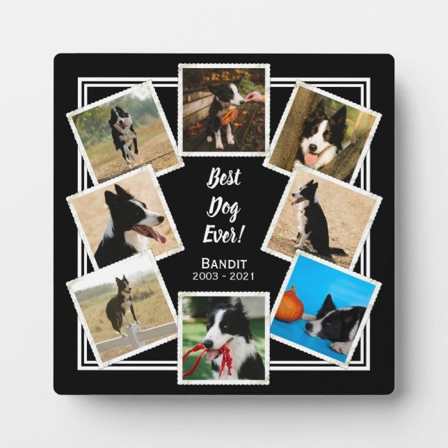 Best Dog Ever Personalised Photo Pet Memorial  Plaque (Front)