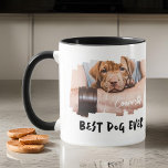 Best Dog Ever Pet's Modern Grunge Cool Photo Paw<br><div class="desc">This simple and modern design is composed of modern simple playful script typography. Add custom pet photo.</div>