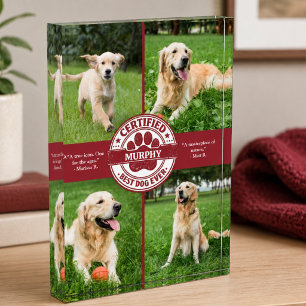 Best Dog Ever Photo Collage Block