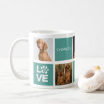 Best Dog Ever Teal  Personalised 5 Photo Mug<br><div class="desc">Personalised photo mug for all dog lovers with your own custom photos of your favourite four legged friend and a customisable script in a beautiful elegant font. Check out our store for more items from this collection and for more colour options.</div>