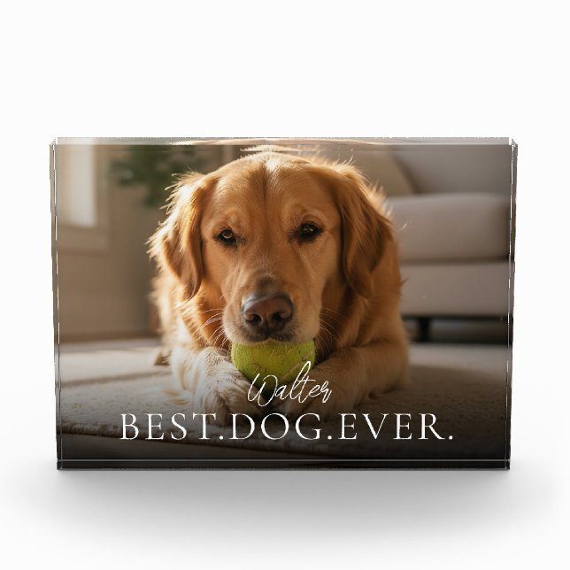 Best Dog Ever Your Pet Photo Block (Front)