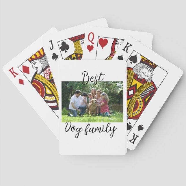 Best dog family mum dad pet animal friend holidayg playing cards (Back)