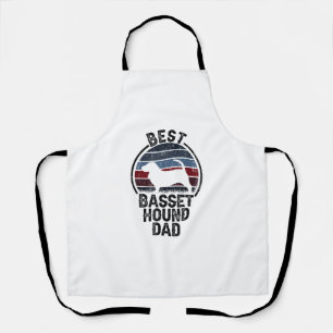 Best Dog Father Dad - Vintage Basset Hound Apron