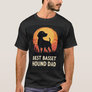 Best Dog Father Dad - Vintage Basset Hound T-Shirt