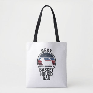 Best Dog Father Dad - Vintage Basset Hound Tote Bag