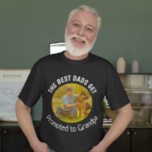 Best Dog Grandpa Fathers Day Custom Photo  T-Shirt