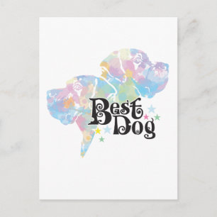 Best Dog Great Dane Pastel Watercolor Dog Lover Postcard
