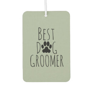 Best Dog Groomer Photo Customisable Sage Green Car Air Freshener