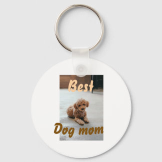 Best dog mom brown puddle pet dog cat mothers day  key ring