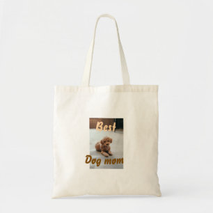 Best dog mom brown puddle pet dog cat mothers day tote bag