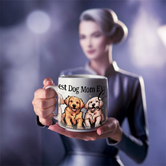 “Best Dog Mom/Dad Ever” gift Customizable Mug