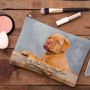 Best Dog Mom Ever Custom Photo & Text Accessory Pouch