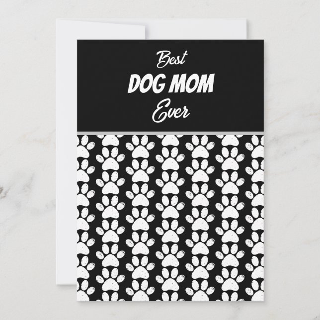 BEST DOG MOM EVER  HOLIDAY CARD (Front)