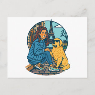 Best Dog Mom Ever in Paris Postcard