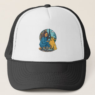 Best Dog Mom Ever in Paris Trucker Hat