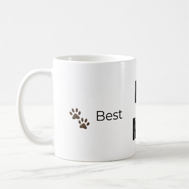🐾 Best DOG MOM Ever ❤️ – Pawsome Studio Gift Coffee Mug (Left)