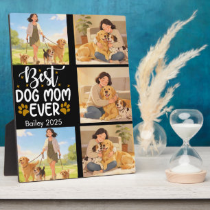 Best Dog Mom Ever Personalized Photo Cute Dog Plaque