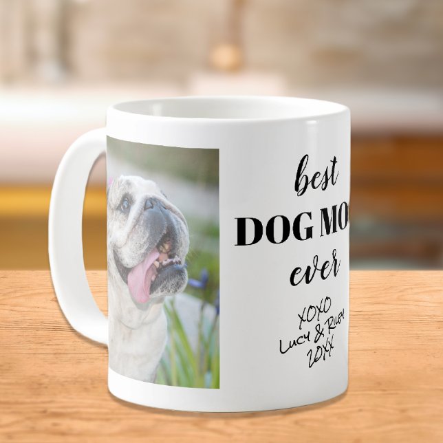 Best Dog Mom Ever Personalized Photos Coffee Mug (Creator Uploaded)