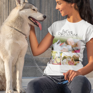 Best Dog Mom Photo Collage T-Shirt
