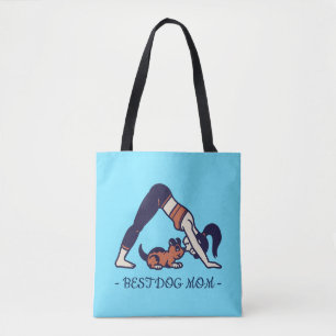 BEST DOG MOM YOGA TOTE BAG
