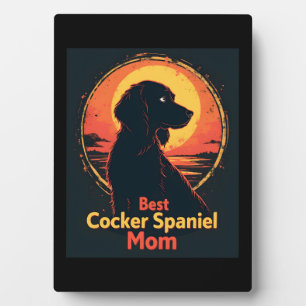 Best Dog Mother Mum - Vintage Cocker Spaniel T-Shi Plaque