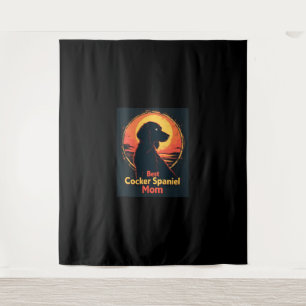 Best Dog Mother Mum - Vintage Cocker Spaniel T-Shi Tapestry