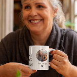 Best dog mum 2 photo pet name personalised coffee mug<br><div class="desc">Add your photo,  text,  and name,  and create your own custom black and white coffee mug for a dog mum. Perfect keepsake gift for a pet owner on birthday,  Sweet 16,  Quinceanera,  Christmas,  Valentine's Day,  graduation,  or any other occasion.</div>