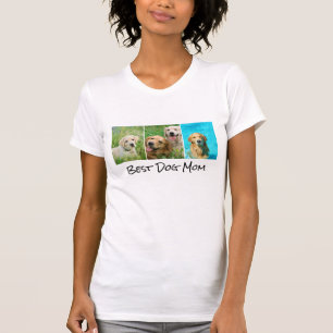 Best Dog Mum 3 Photo Collage T-Shirt