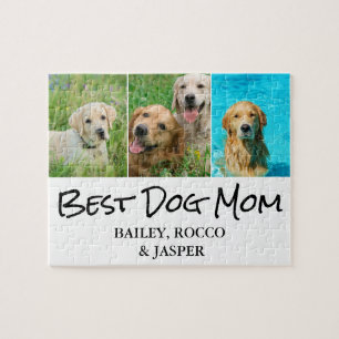 Best Dog Mum 3 Photo Jigsaw Puzzle