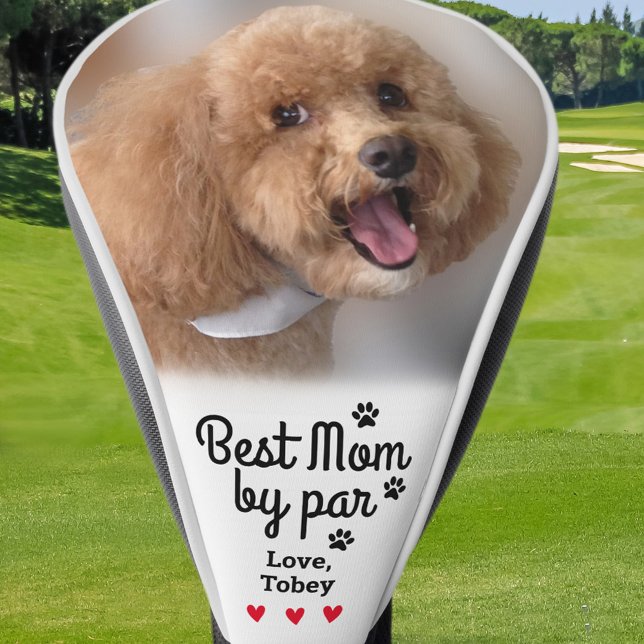 Best Dog Mum By Par Photo Name Paw Print Create Golf Head Cover (Best Dog Dad By Par Photo Name Paw Print Create Golf Head Cover)